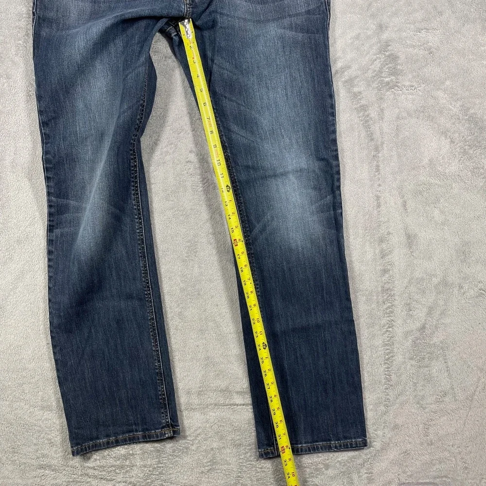 Rock and Roll Denim Revolver Jeans Mens 34x34(32.5)‎ Blue Slim Straight Leg